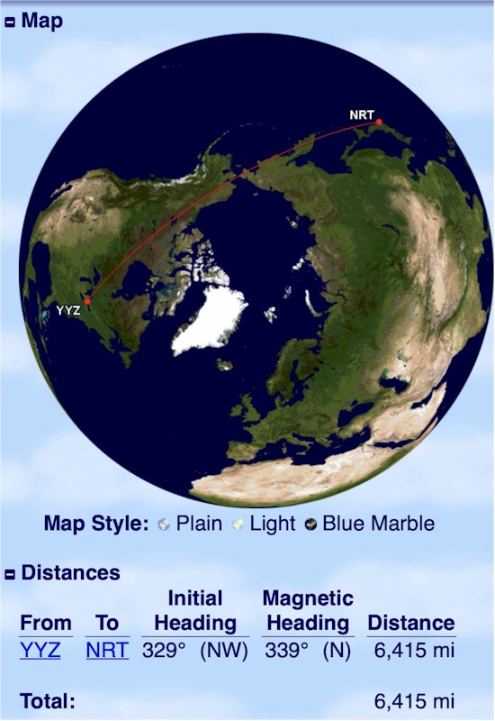 tmb 550 route of the flight