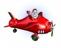 santa flying